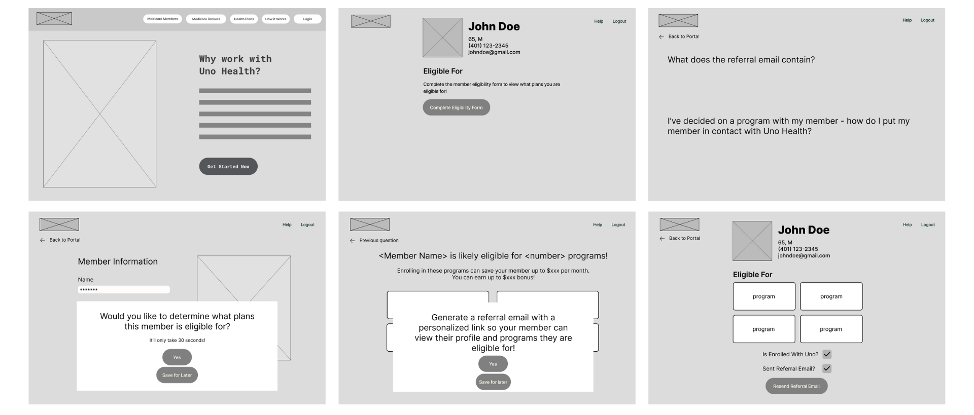 third iteration low-fidelity wireframe